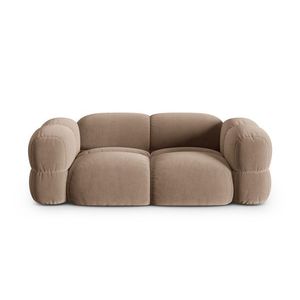 Canapea 3 locuri, Loretto, Cosmopolitan Design, 210x100x68 cm, catifea, bej inchis imagine