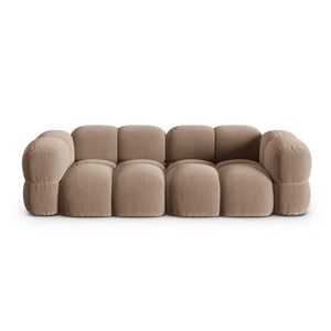 Canapea 4 locuri, Loretto, Cosmopolitan Design, 250x100x68 cm, catifea, bej inchis imagine