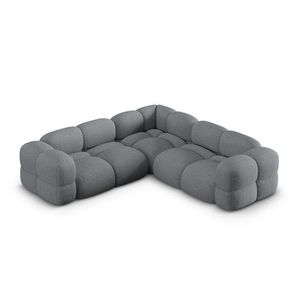 Coltar simetric 4 locuri, Loretto, Cosmopolitan Design, 250x250x68 cm, tesatura structurata, gri imagine