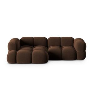 Coltar stanga 3 locuri, Loretto, Cosmopolitan Design, 250x147x68 cm, catifea, ciocolata imagine