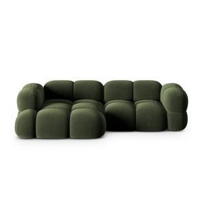 Coltar stanga 3 locuri, Loretto, Cosmopolitan Design, 250x147x68 cm, catifea, verde imagine