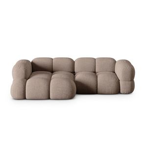 Coltar stanga 3 locuri, Loretto, Cosmopolitan Design, 250x147x68 cm, tesatura structurata, cappuccino imagine
