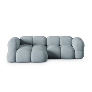 Coltar stanga 3 locuri, Loretto, Cosmopolitan Design, 250x147x68 cm, tesatura structurata, albastru pastel imagine