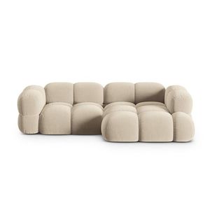 Coltar dreapta 3 locuri, Loretto, Cosmopolitan Design, 250x147x68 cm, catifea, bej deschis imagine