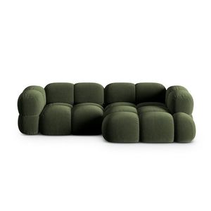 Coltar dreapta 3 locuri, Loretto, Cosmopolitan Design, 250x147x68 cm, catifea, verde imagine