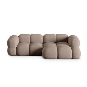 Coltar dreapta 3 locuri, Loretto, Cosmopolitan Design, 250x147x68 cm, tesatura structurata, cappuccino imagine