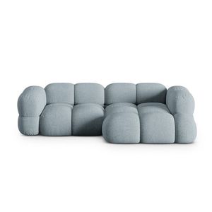Coltar dreapta 3 locuri, Loretto, Cosmopolitan Design, 250x147x68 cm, tesatura structurata, albastru pastel imagine