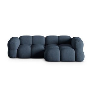 Coltar dreapta 3 locuri, Loretto, Cosmopolitan Design, 250x147x68 cm, tesatura structurata, albastru inchis imagine