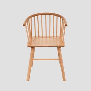 Scaun Ponto, Homla, 54x45x77 cm, lemn de cauciuc, natur imagine