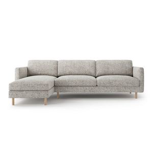Coltar stanga 4 locuri, Eden, Micadoni, 286x150x90 cm, tesatura structurata, bej melange imagine
