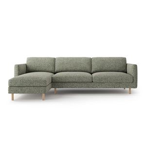 Coltar stanga 4 locuri, Eden, Micadoni, 286x150x90 cm, tesatura structurata, verde muschi melanj imagine