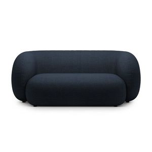 Canapea modulara 2 locuri, Kate, Micadoni, 183x99x76 cm, tesatura boucle, albastru inchis imagine