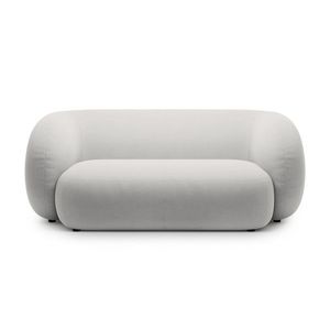 Canapea modulara 2 locuri, Kate, Micadoni, 183x99x76 cm, catifea, gri deschis imagine