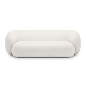 Canapea modulara 3 locuri, Kate, Micadoni, 213x99x76 cm, tesatura boucle, alb imagine