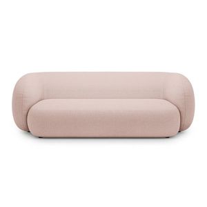 Canapea modulara 3 locuri, Kate, Micadoni, 213x99x76 cm, tesatura boucle, roz pudra imagine