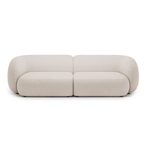 Canapea modulara 4 locuri, Kate, Micadoni, 243x99x76 cm, tesatura boucle, bej imagine