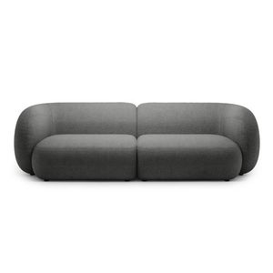 Canapea modulara 4 locuri, Kate, Micadoni, 243x99x76 cm, tesatura boucle, gri inchis imagine