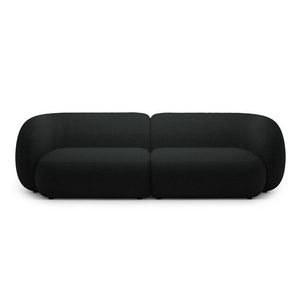 Canapea modulara 4 locuri, Kate, Micadoni, 243x99x76 cm, tesatura boucle, negru imagine