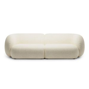 Canapea modulara 4 locuri, Kate, Micadoni, 243x99x76 cm, tesatura structurata, bej deschis imagine