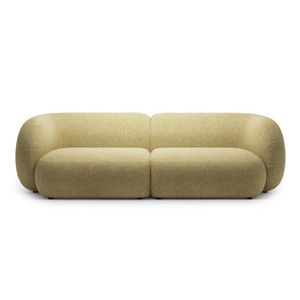 Canapea modulara 4 locuri, Kate, Micadoni, 243x99x76 cm, tesatura structurata, galben melanj imagine