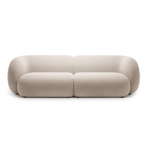 Canapea modulara 4 locuri, Kate, Micadoni, 243x99x76 cm, catifea, bej imagine