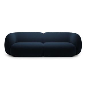 Canapea modulara 4 locuri, Kate, Micadoni, 243x99x76 cm, catifea, albastru regal imagine