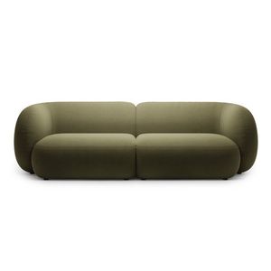 Canapea modulara 4 locuri, Kate, Micadoni, 243x99x76 cm, catifea, verde imagine