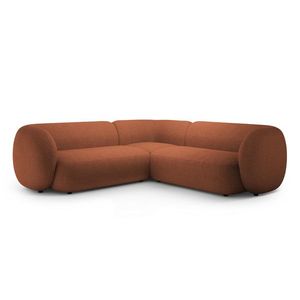 Coltar simetric 5 locuri, Kate, Micadoni, 252x252x76 cm, tesatura boucle, teracota imagine