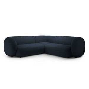 Coltar simetric 5 locuri, Kate, Micadoni, 252x252x76 cm, tesatura boucle, albastru inchis imagine