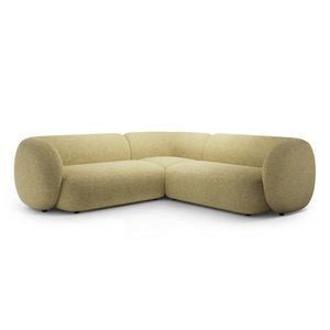 Coltar simetric 5 locuri, Kate, Micadoni, 252x252x76 cm, tesatura structurata, galben melanj imagine