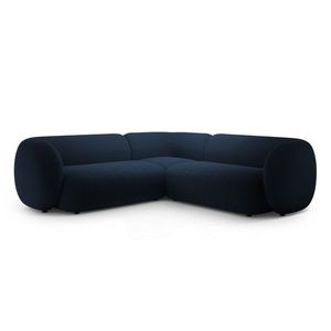 Coltar simetric 5 locuri, Kate, Micadoni, 252x252x76 cm, catifea, albastru regal imagine