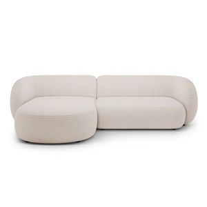 Coltar stanga 3 locuri, Kate, Micadoni, 285x176x76 cm, tesatura boucle, bej imagine