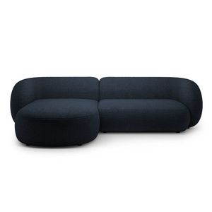 Coltar stanga 3 locuri, Kate, Micadoni, 285x176x76 cm, tesatura boucle, albastru inchis imagine