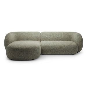 Coltar stanga 3 locuri, Kate, Micadoni, 285x176x76 cm, tesatura structurata, verde muschi melanj imagine