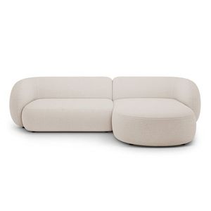Coltar dreapta 3 locuri, Kate, Micadoni, 285x176x76 cm, tesatura boucle, bej imagine