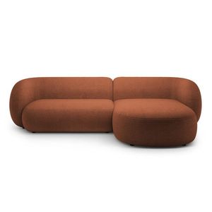 Coltar dreapta 3 locuri, Kate, Micadoni, 285x176x76 cm, tesatura boucle, teracota imagine