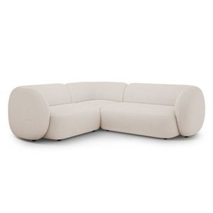 Coltar stanga 4 locuri, Kate, Micadoni, 252x220x76 cm, tesatura boucle, bej imagine