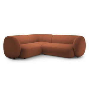 Coltar stanga 4 locuri, Kate, Micadoni, 252x220x76 cm, tesatura boucle, teracota imagine