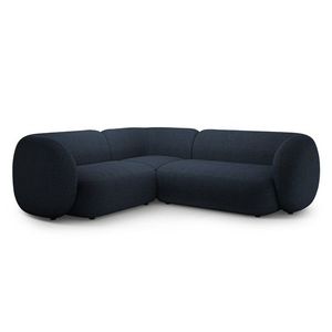 Coltar stanga 4 locuri, Kate, Micadoni, 252x220x76 cm, tesatura boucle, albastru inchis imagine