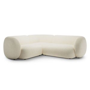 Coltar stanga 4 locuri, Kate, Micadoni, 252x220x76 cm, tesatura structurata, bej deschis imagine