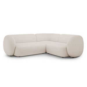Coltar dreapta 4 locuri, Kate, Micadoni, 252x220x76 cm, tesatura boucle, bej imagine