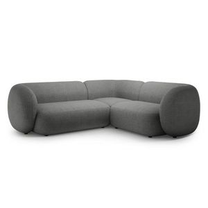 Coltar dreapta 4 locuri, Kate, Micadoni, 252x220x76 cm, tesatura boucle, gri inchis imagine