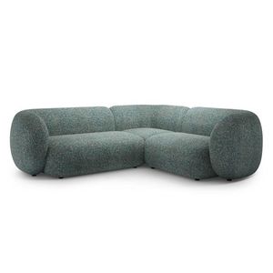 Coltar dreapta 4 locuri, Kate, Micadoni, 252x220x76 cm, tesatura structurata, albastru melanj imagine