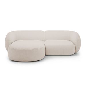 Coltar stanga 2 locuri, Kate, Micadoni, 255x176x76 cm, tesatura boucle, bej imagine