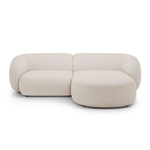 Coltar dreapta 2 locuri, Kate, Micadoni, 255x176x76 cm, tesatura boucle, bej imagine