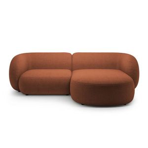 Coltar dreapta 2 locuri, Kate, Micadoni, 255x176x76 cm, tesatura boucle, teracota imagine
