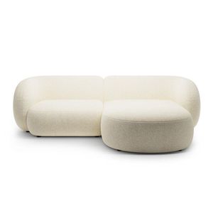 Coltar dreapta 2 locuri, Kate, Micadoni, 255x176x76 cm, tesatura structurata, bej deschis imagine