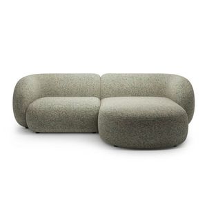 Coltar dreapta 2 locuri, Kate, Micadoni, 255x176x76 cm, tesatura structurata, verde muschi melanj imagine