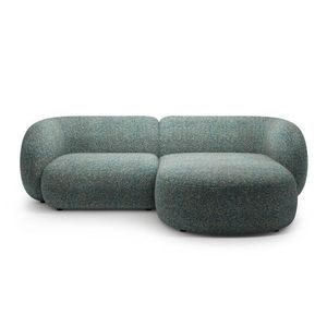 Coltar dreapta 2 locuri, Kate, Micadoni, 255x176x76 cm, tesatura structurata, albastru melanj imagine