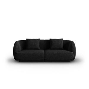 Canapea 2 locuri, Tulum, Cosmopolitan Design, 180x90x70 cm, tesatura chenille, negru imagine